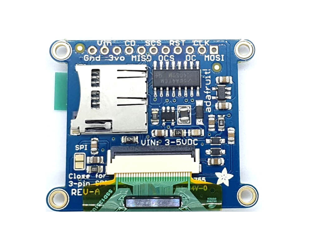 OLED Breakout Board 16-bit Color 1.27" with microSD holder