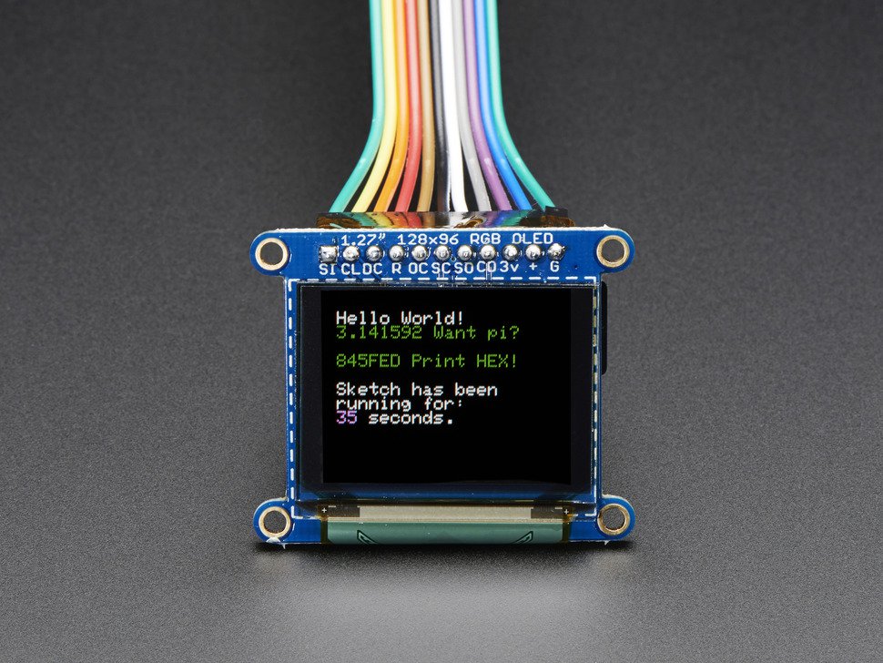 OLED Breakout Board 16-bit Color 1.27" with microSD holder
