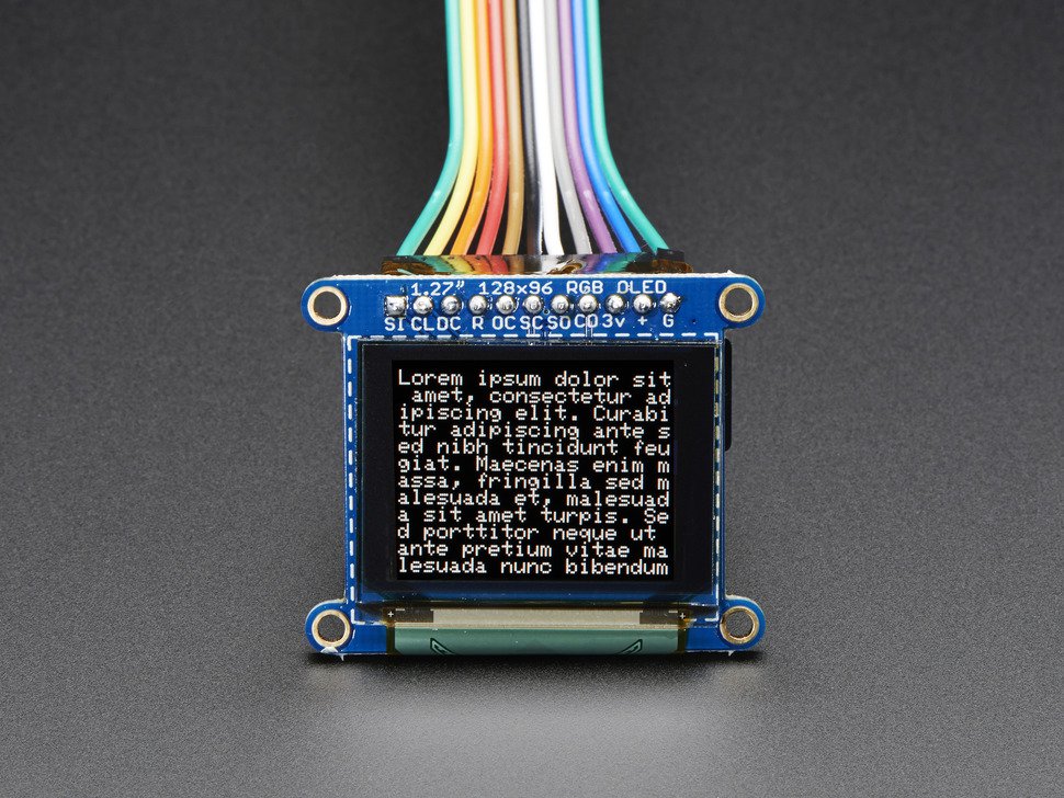 OLED Breakout Board 16-bit Color 1.27" with microSD holder