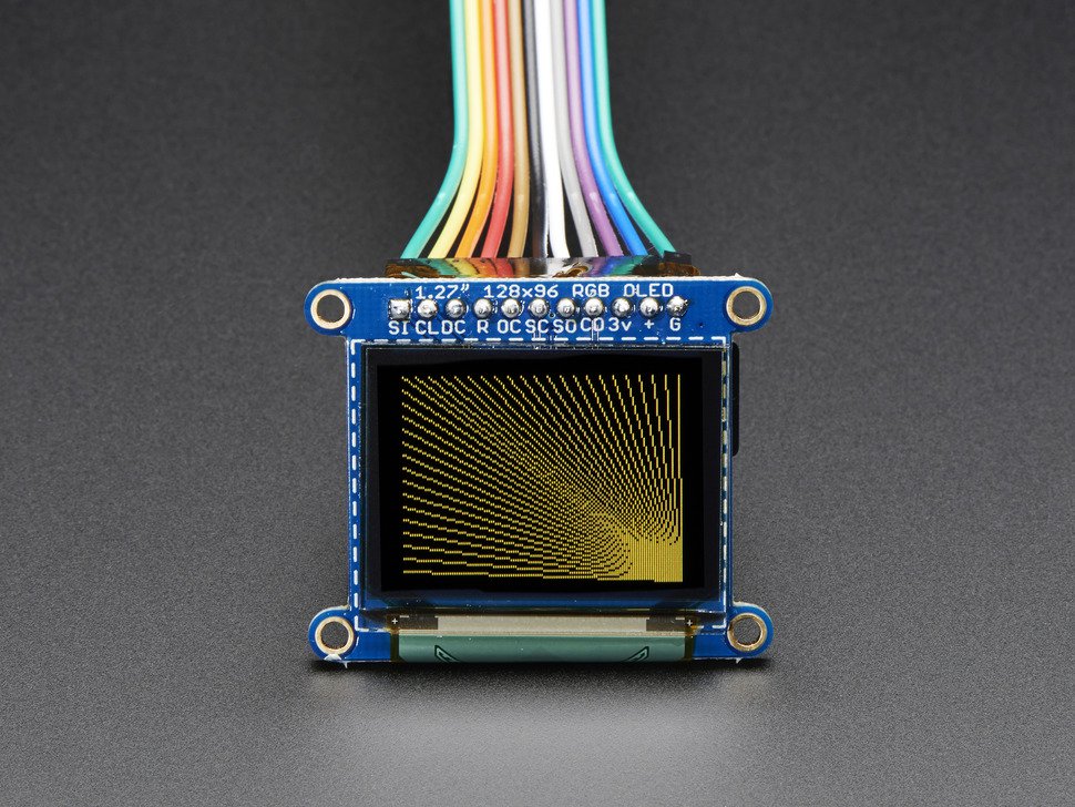 OLED Breakout Board 16-bit Color 1.27" with microSD holder