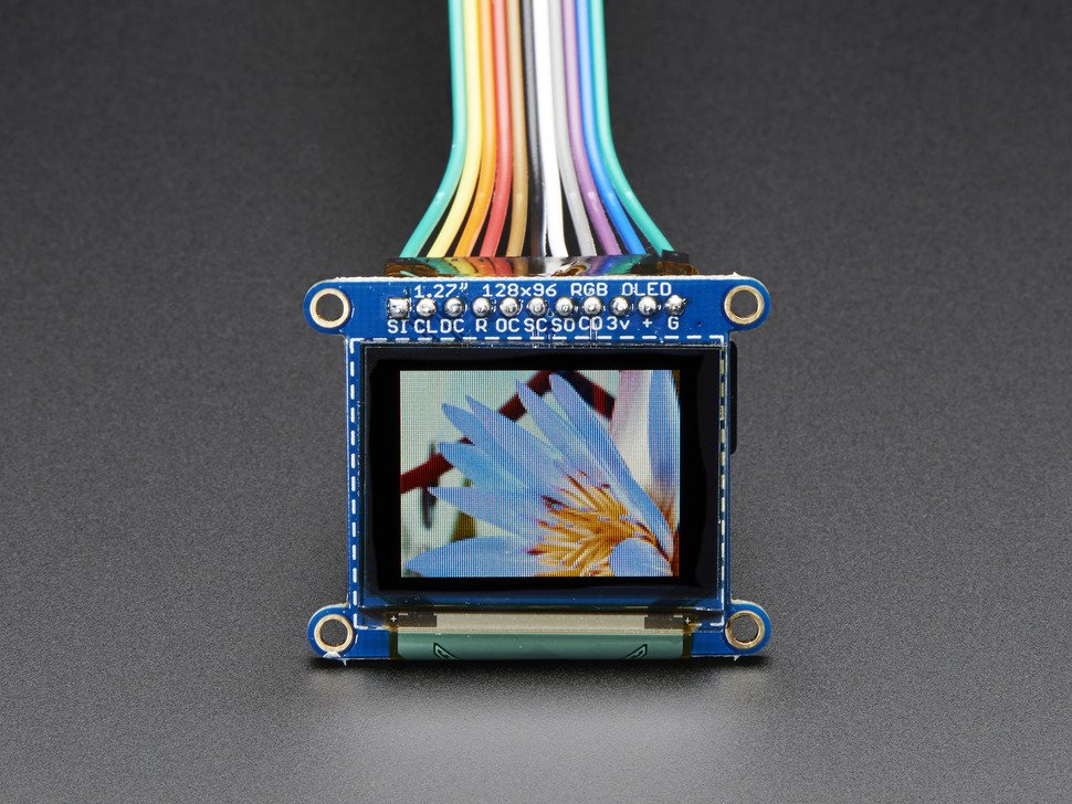 OLED Breakout Board 16-bit Color 1.27" with microSD holder
