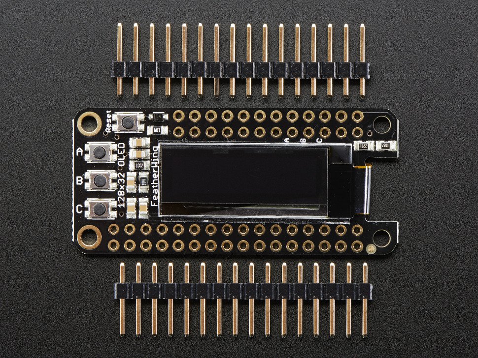 OLED FeatherWing 128x32 OLED Add-on For All Feather Boards