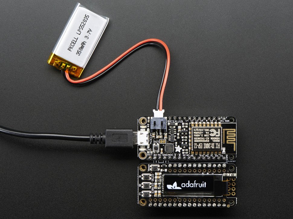 OLED FeatherWing 128x32 OLED Add-on For All Feather Boards