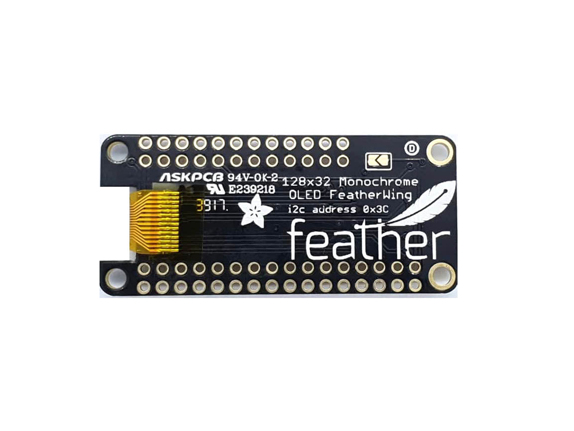 OLED FeatherWing 128x32 OLED Add-on For All Feather Boards