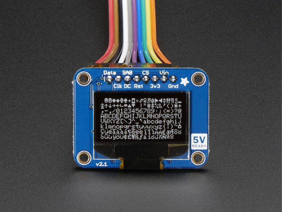 OLED Monochrome 0.96" 128x64 graphic display