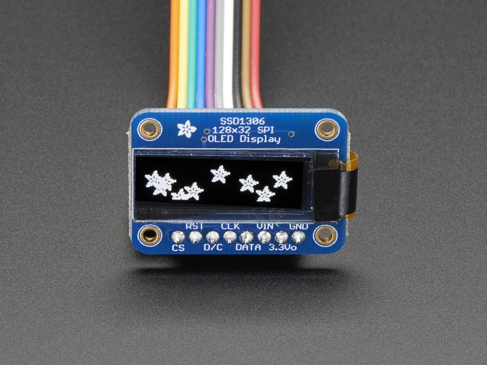 OLED Monochrome 128x32 SPI graphic display