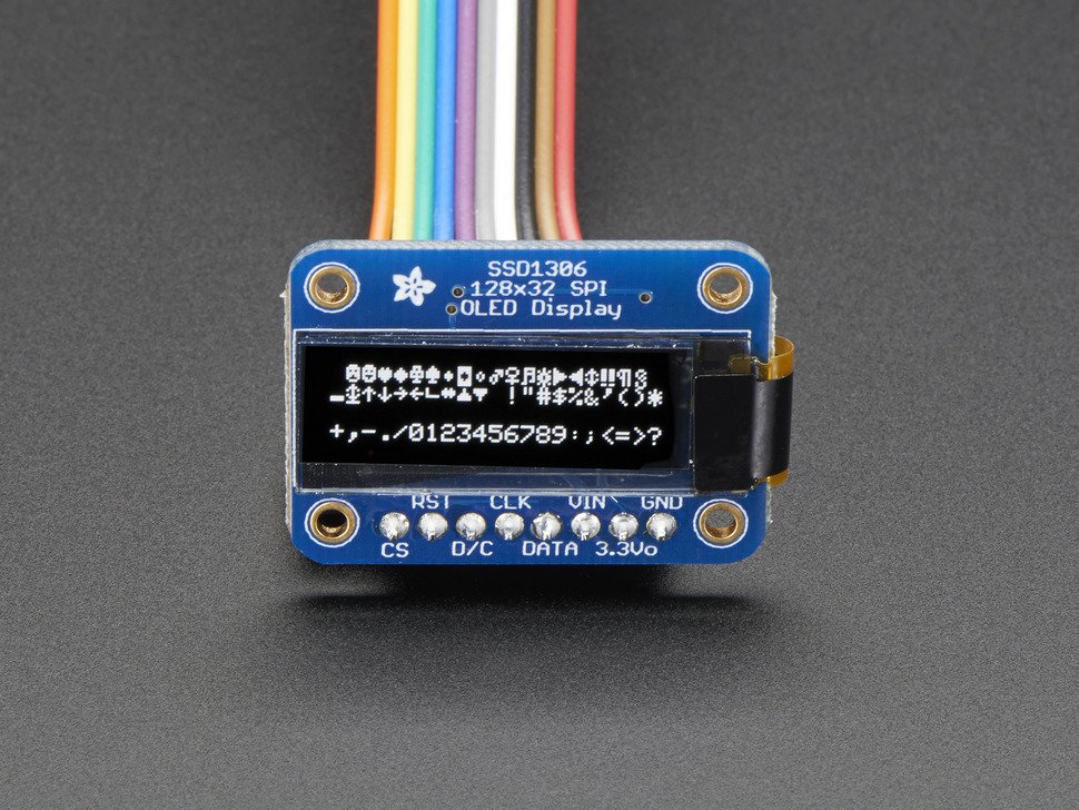 OLED Monochrome 128x32 SPI graphic display