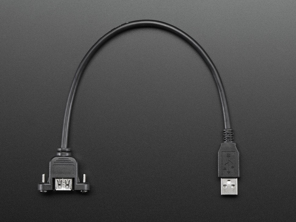 Panel Mount USB Cable A Male to A Female