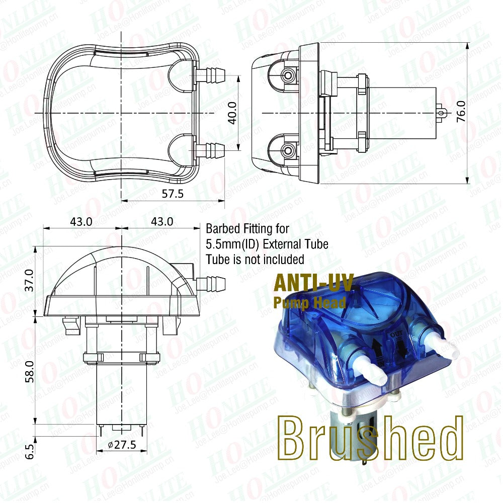 Peristaltic Pump with ANTI-UV exchangeable pump head
