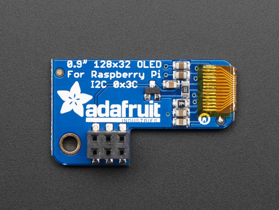 PiOLED 128x32 Monochrome OLED Add-on for Raspberry Pi Adafruit