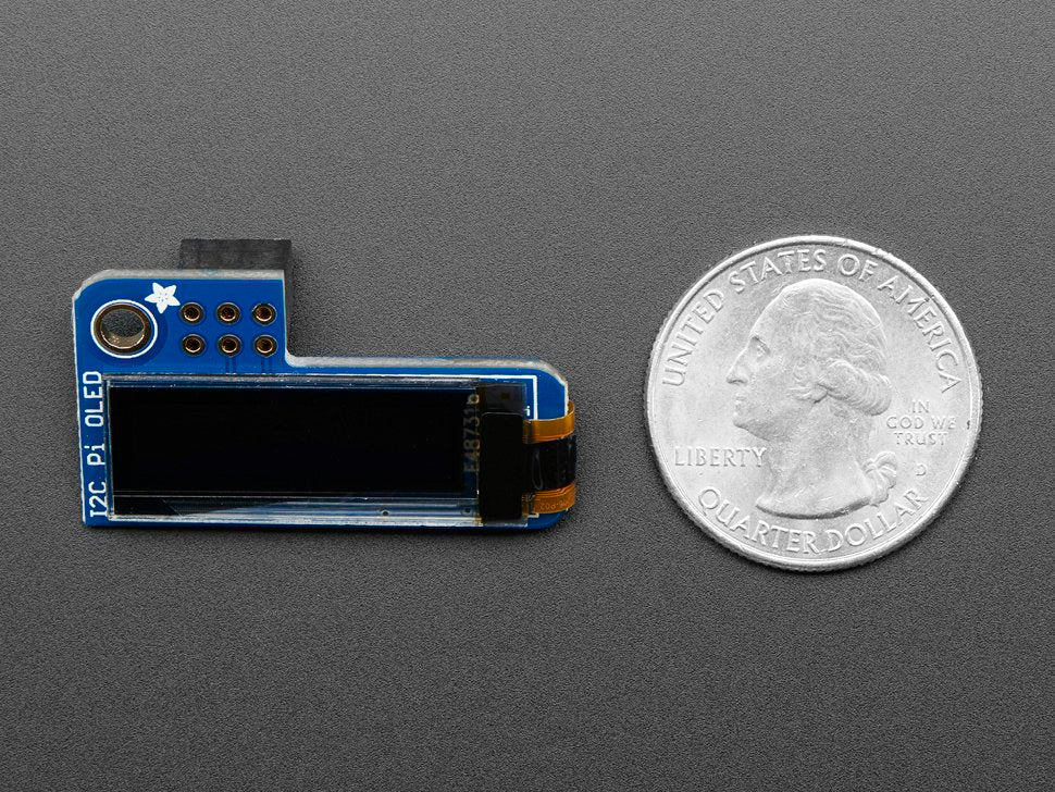 PiOLED 128x32 Monochrome OLED Add-on for Raspberry Pi Adafruit