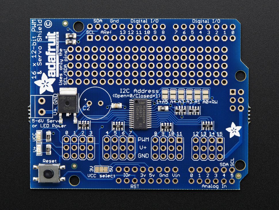 PWM Servo 16-Channel 12-bit Shield I2C interface Adafruit
