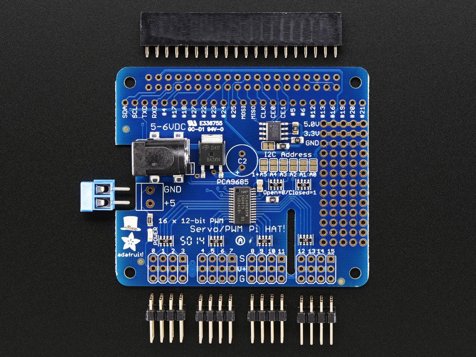 Raspberry Pi 16-Channel PWM Servo HAT Mini Kit Adafruit