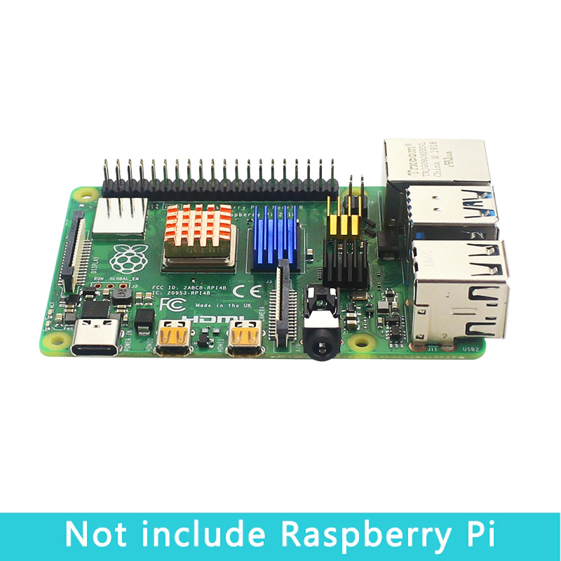 Raspberry Pi 4 Model B Heat Sink 4 piece Metal Aluminum Copper Heatsink with Self-Stick Cooling Gel