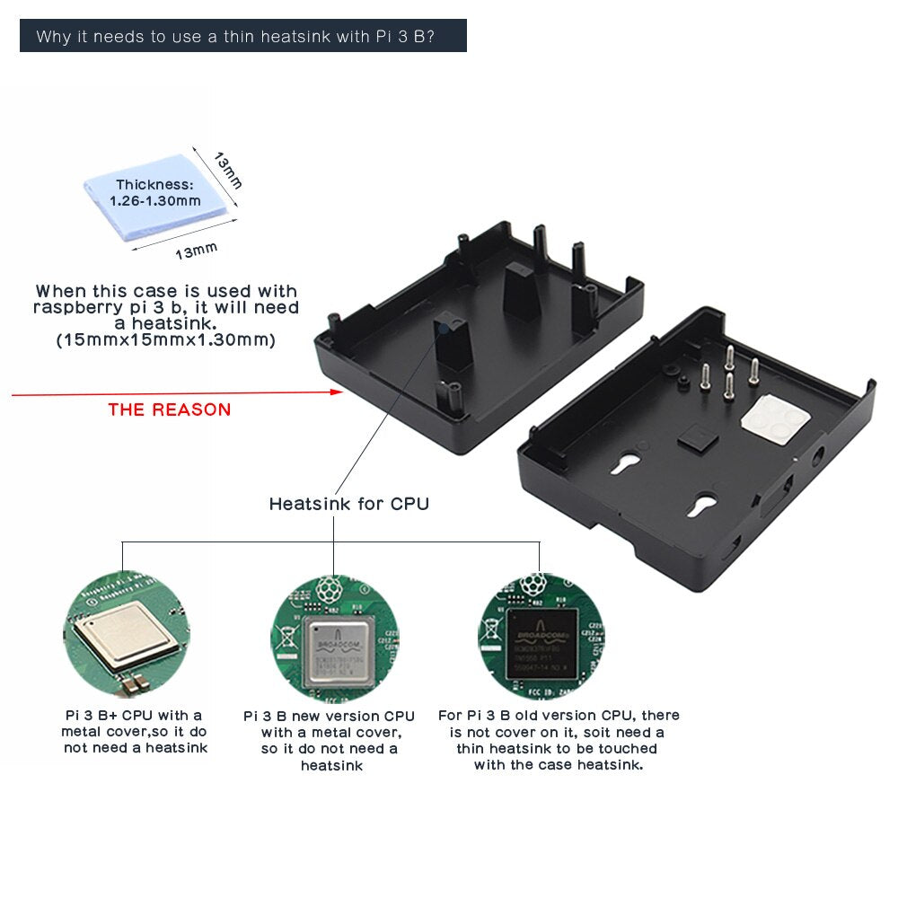 Raspberry Pi B+ 2B 3B Aluminum Case