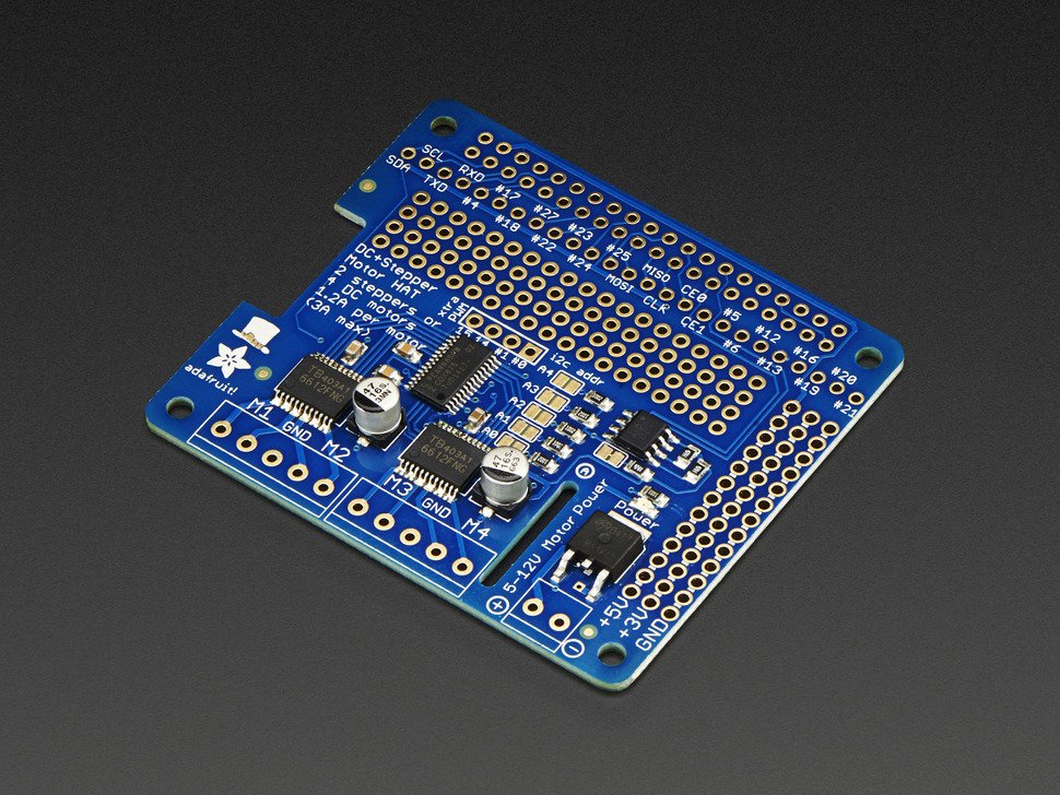 Raspberry Pi DC Stepper Motor HAT Mini Kit Adafruit
