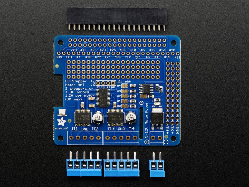 Raspberry Pi DC Stepper Motor HAT Mini Kit Adafruit