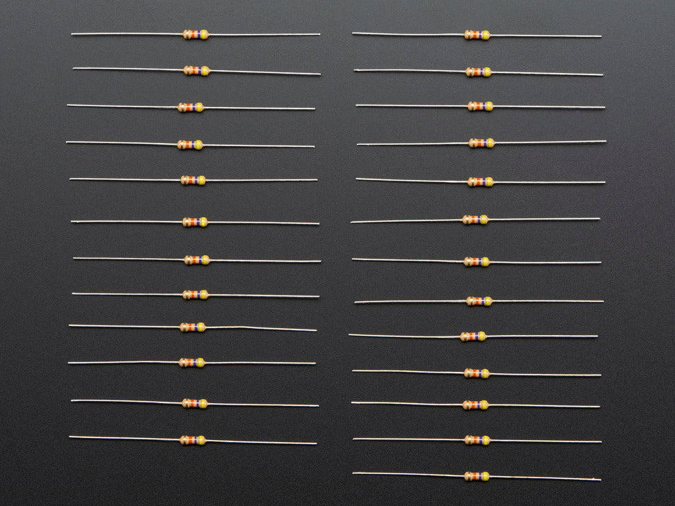 Resistor Through-Hole 47K ohm 5% 1/4W Pack of 10