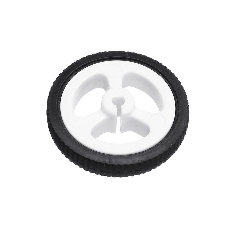 Rubber Wheel N20 ABS 34 x 6.5mm miniQ Car White