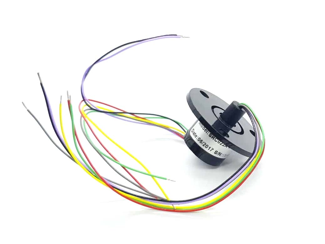 Slip Ring with Flange 22mm diameter 6 wires max 240V @ 2A