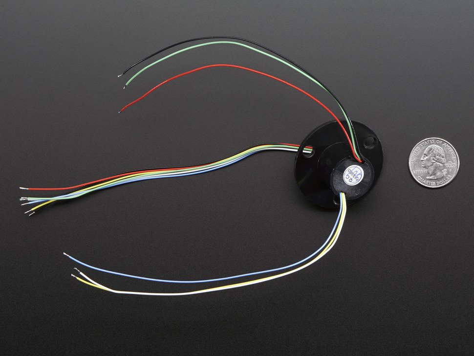 Slip Ring with Flange 22mm diameter 6 wires max 240V @ 2A