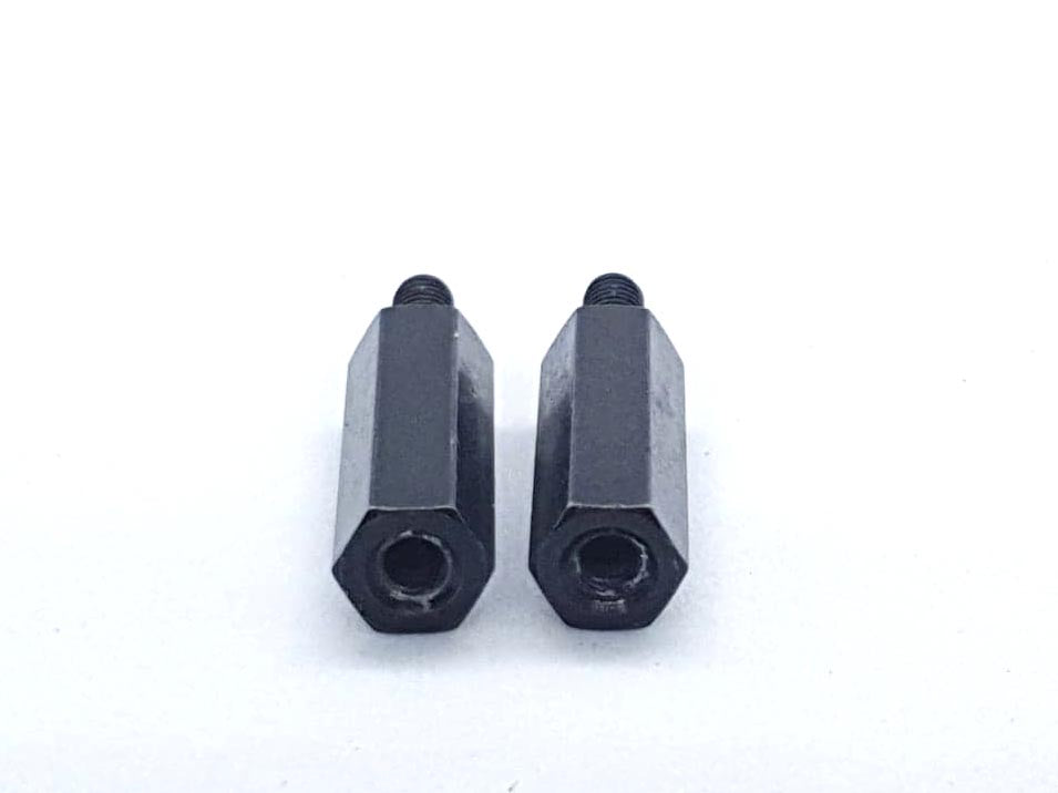 Standoffs Brass M2.5 16mm tall Black Plated