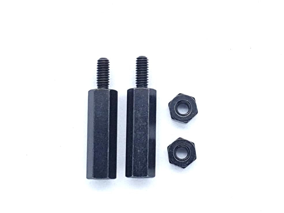 Standoffs Brass M2.5 16mm tall Black Plated