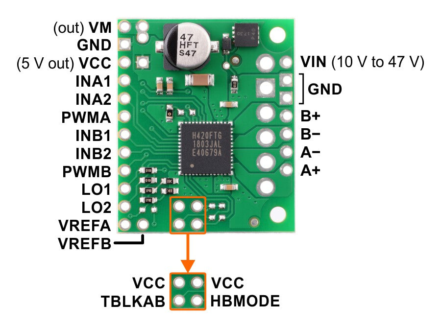 TB67H420FTG Dual Motor Driver Carrier