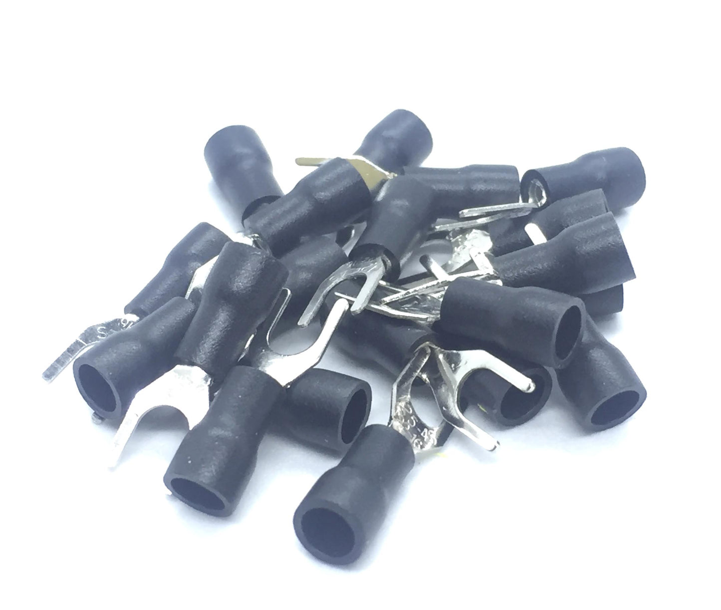 Terminal Lug Spade Connector Black 20PCS