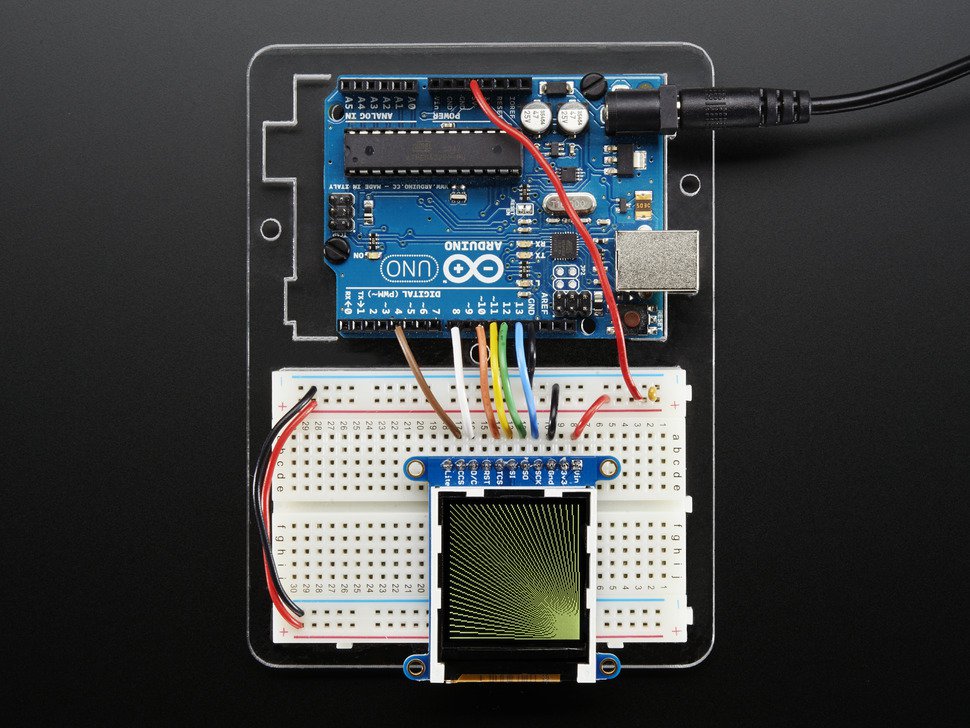 TFT LCD Color Display 1.44" with MicroSD Card breakout ST7735R Adafruit
