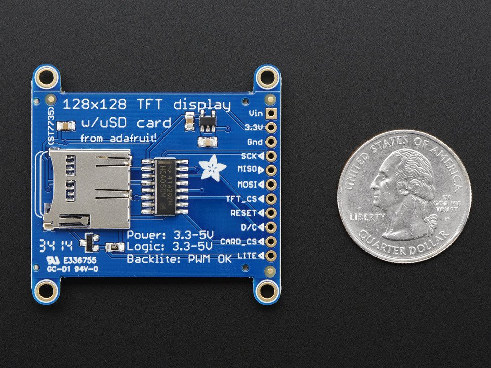 TFT LCD Color Display 1.44" with MicroSD Card breakout ST7735R Adafruit