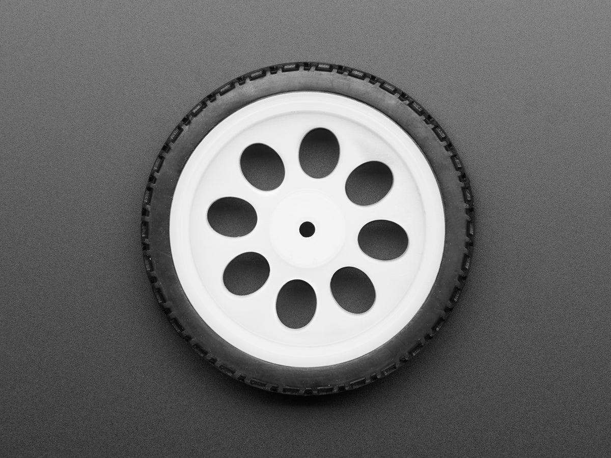 Thin White Wheel for TT DC Gearbox Motors 65mm Diameter