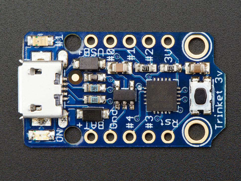 Trinket Adafruit Mini Microcontroller - 3.3V Logic - MicroUSB