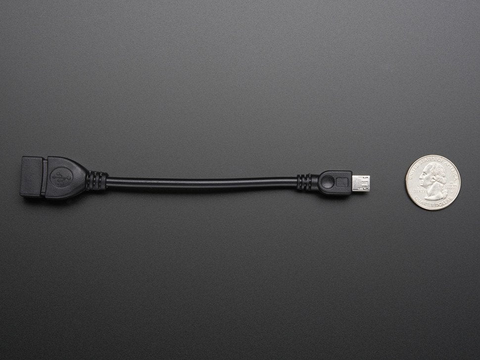 USB OTG Host Cable MicroB OTG male to A female