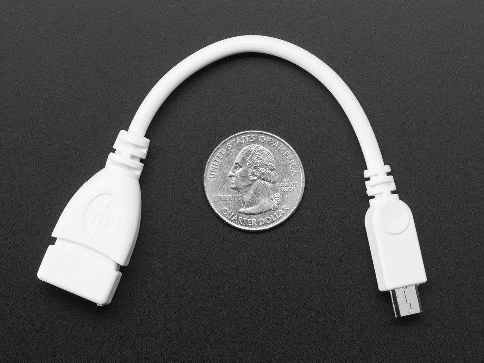 USB OTG Host Cable MicroB OTG male to A female