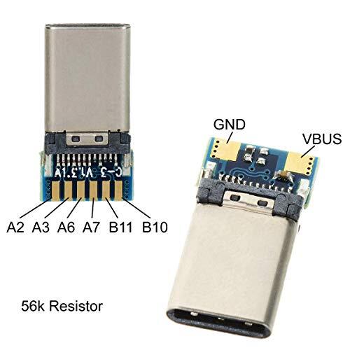 USB Type C Plug - SMT Inline Breakout Board