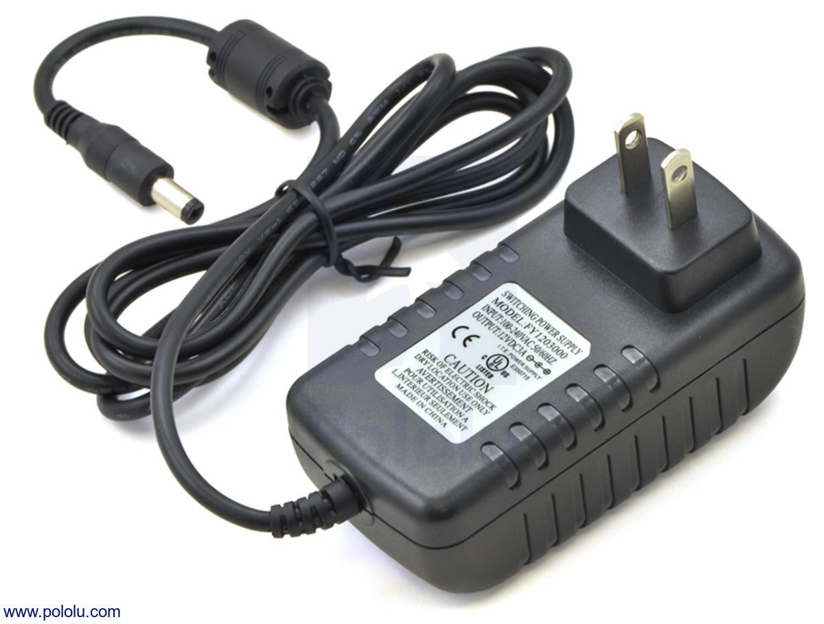AC / DC 12V 3A Wall Power Adapter 5.5×2.1mm Barrel Jack Center-Positive