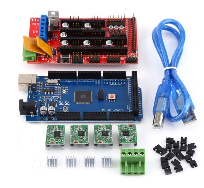 3D Printer Sets RAMPS 1.4 Controller + MEGA2560 R3 + A4988 + Heat Sink + USB Cable