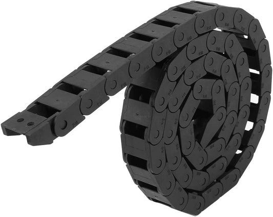 Plastic Cable Drag Chain Wire Carrier 25mm x 25mm with End connectors Length 1m for 3D Printer CNC Router Machine Tools