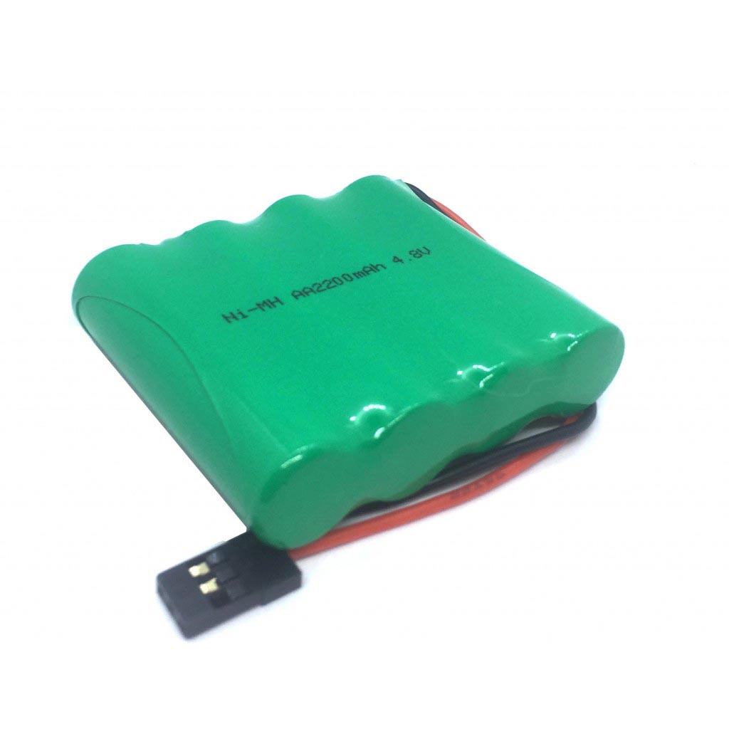 Battery Rechargeable NiMH Pack 4.8 V 2200 mAh 4x1 AA Cells