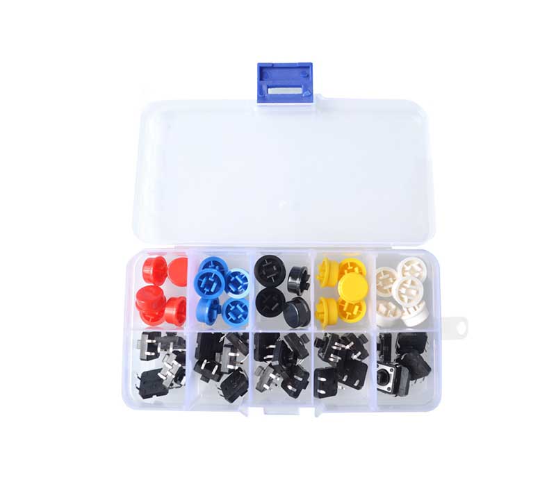 Button Colorful Round Tactile Switch Assortment 25 pack