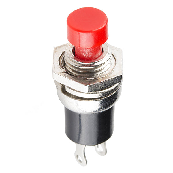 Button Momentary Panel Mount Red