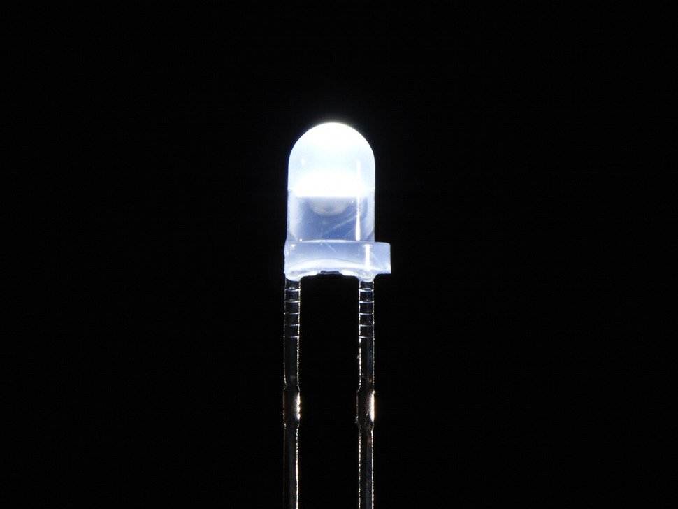 Diffused White 3mm LED 25 pack