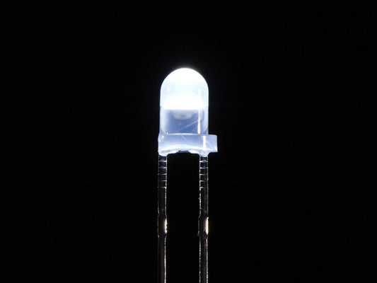 Diffused White 3mm LED 25 pack