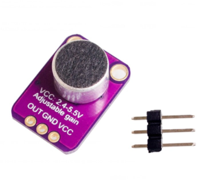 Electret Microphone Amplifier MAX4466 with Adjustable Gain