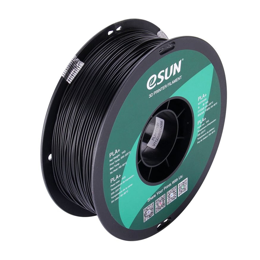eSUN Black PRO PLA+ 3D Printer Filament Dimensional Accuracy +/- 0.03 mm 1 kg Spool 1.75 mm