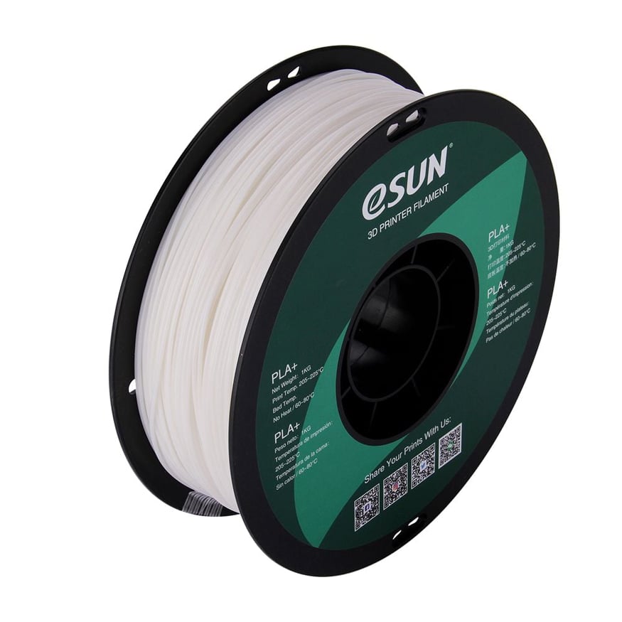 eSUN White PRO PLA+ 3D Printer Filament Dimensional Accuracy +/- 0.03 mm 1 kg Spool 1.75 mm