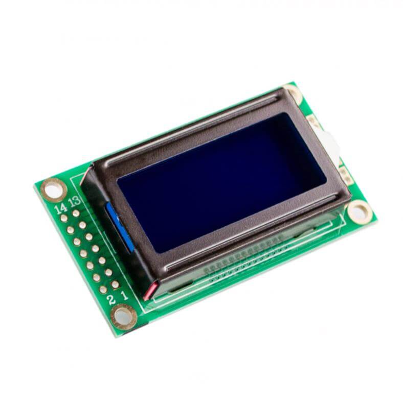 LCD 0802 Character Display Module 5V Blue