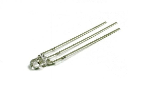100, 3mm Dual Bi-Color Red/Blue 3-Pin Water Clear Led Common Cathode 100, 3mm Dual Bi-Color Red/Blue 3-Pin Water Clear Led Common Cathode