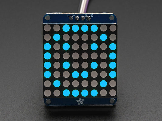 LED Matrix Adafruit Small 1.2 8x8 with I2C Backpack Blue